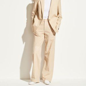 Vince Nubuck Leather Wide Leg Pant
